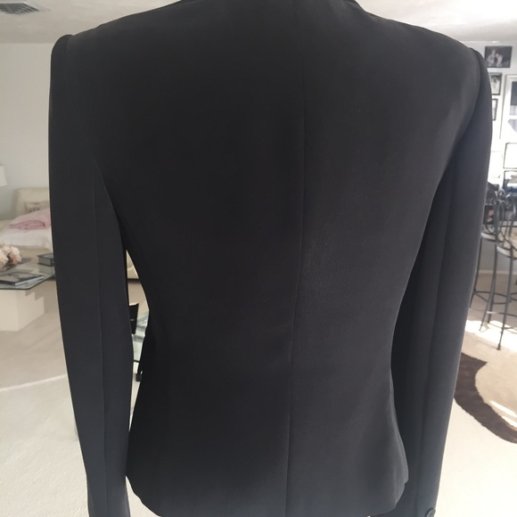 Black ladies silk Designer jacket - Picture 2 of 4